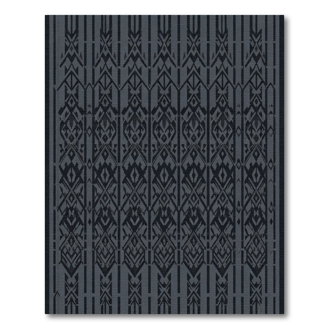 Dark Gray Art Deco Geometric Rug
