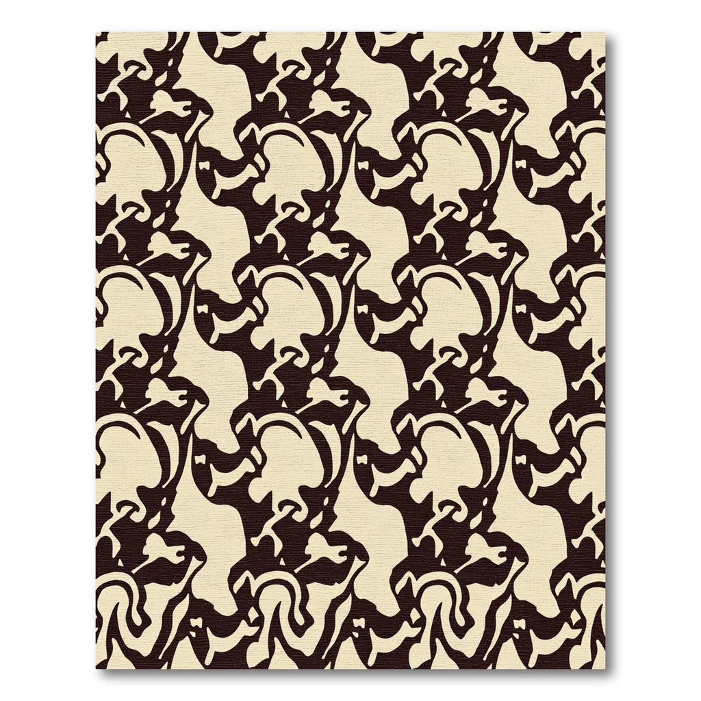Cream Dark Organic Flow Rug