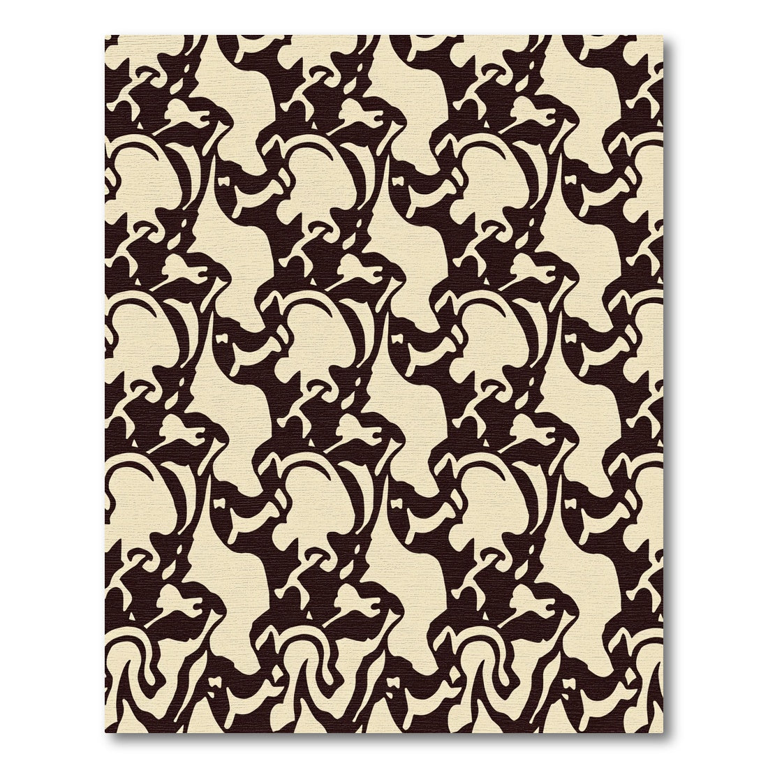 Cream Dark Organic Flow Rug