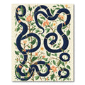 Dark Serpent Floral Branch Arrangement Rug