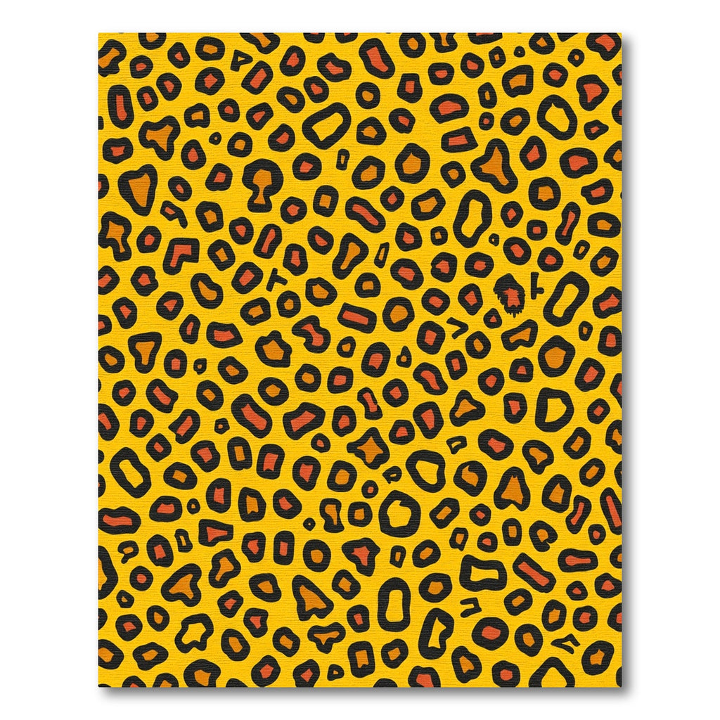 Bold Orange Leopard Spot Rug