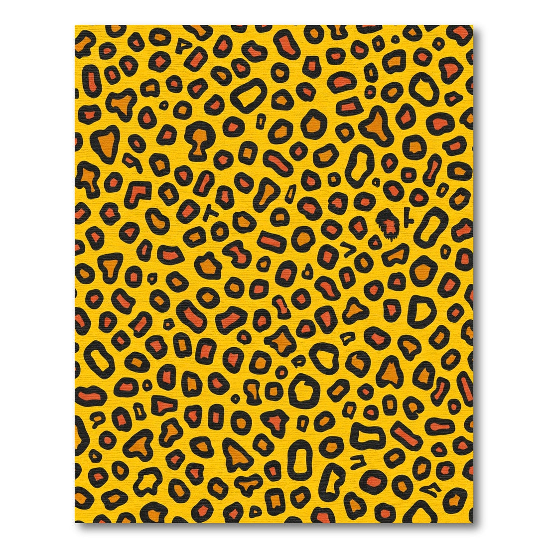 Bold Orange Leopard Spot Rug