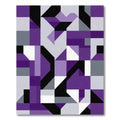 Modern Purple Geometric Mosaic Rug