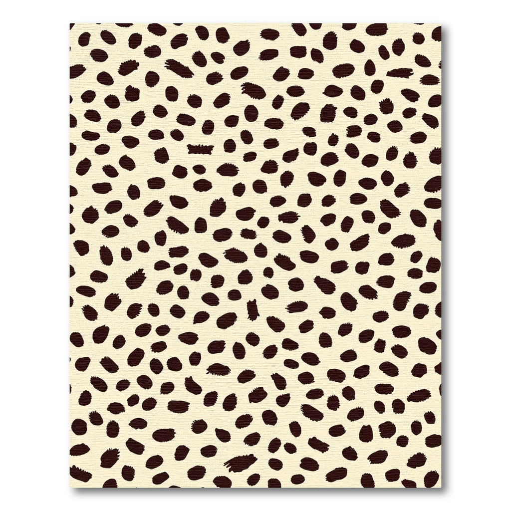 Cream Brown Spotted Animal Print Rug