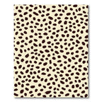 Cream Brown Spotted Animal Print Rug