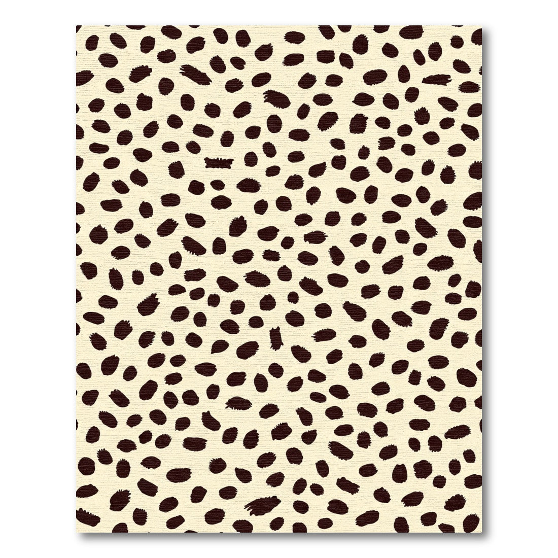Cream Brown Spotted Animal Print Rug