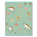 Whimsical Unicorn Floral Swirl Rug