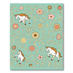 Whimsical Unicorn Floral Swirl Rug