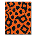 Bold Orange Black Witch Hat Accents Rug