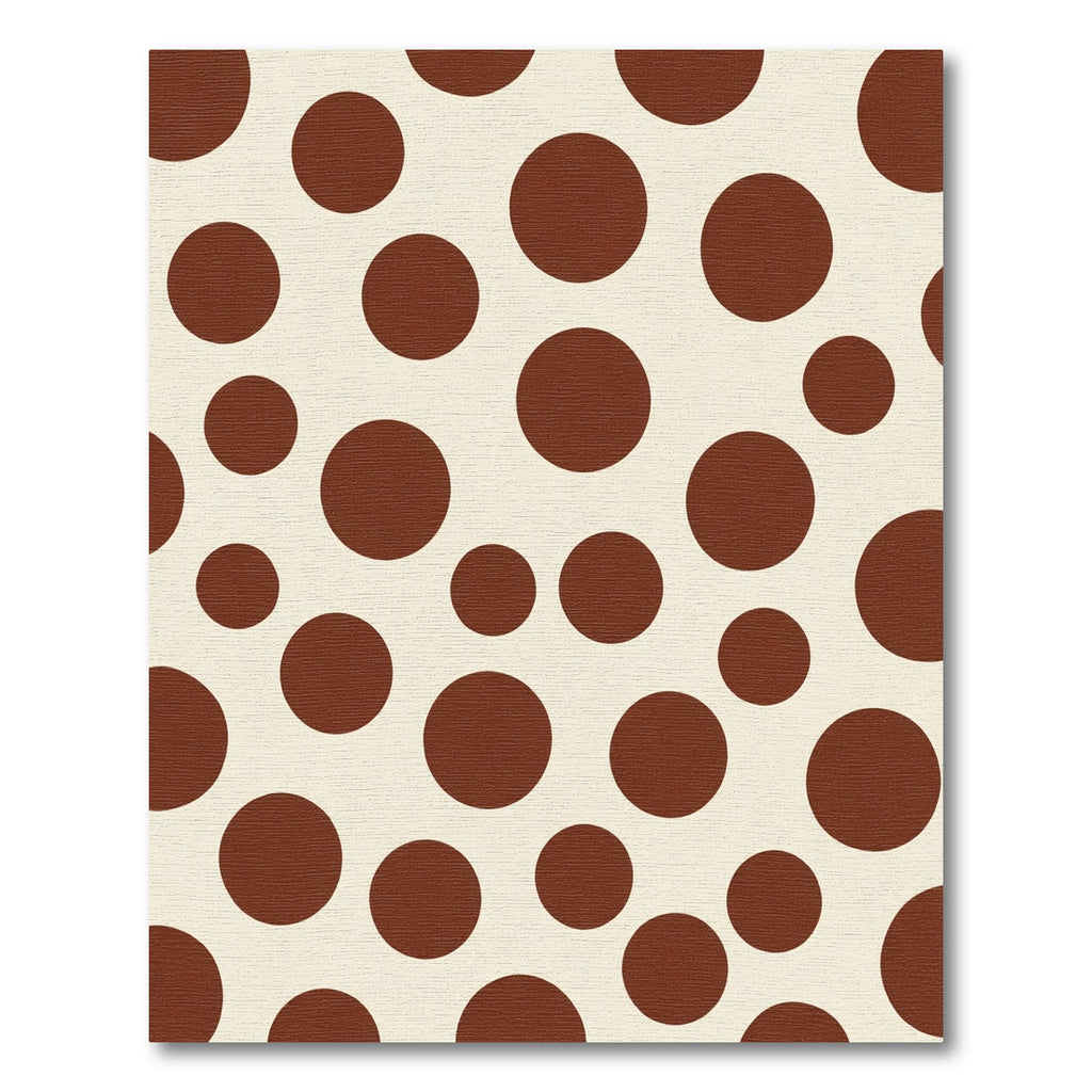 Cream Brown Polka Dot Composition Rug