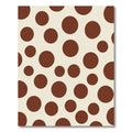 Cream Brown Polka Dot Composition Rug