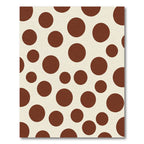 Cream Brown Polka Dot Composition Rug