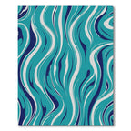 Aqua Teal Blue White Swirl Rug