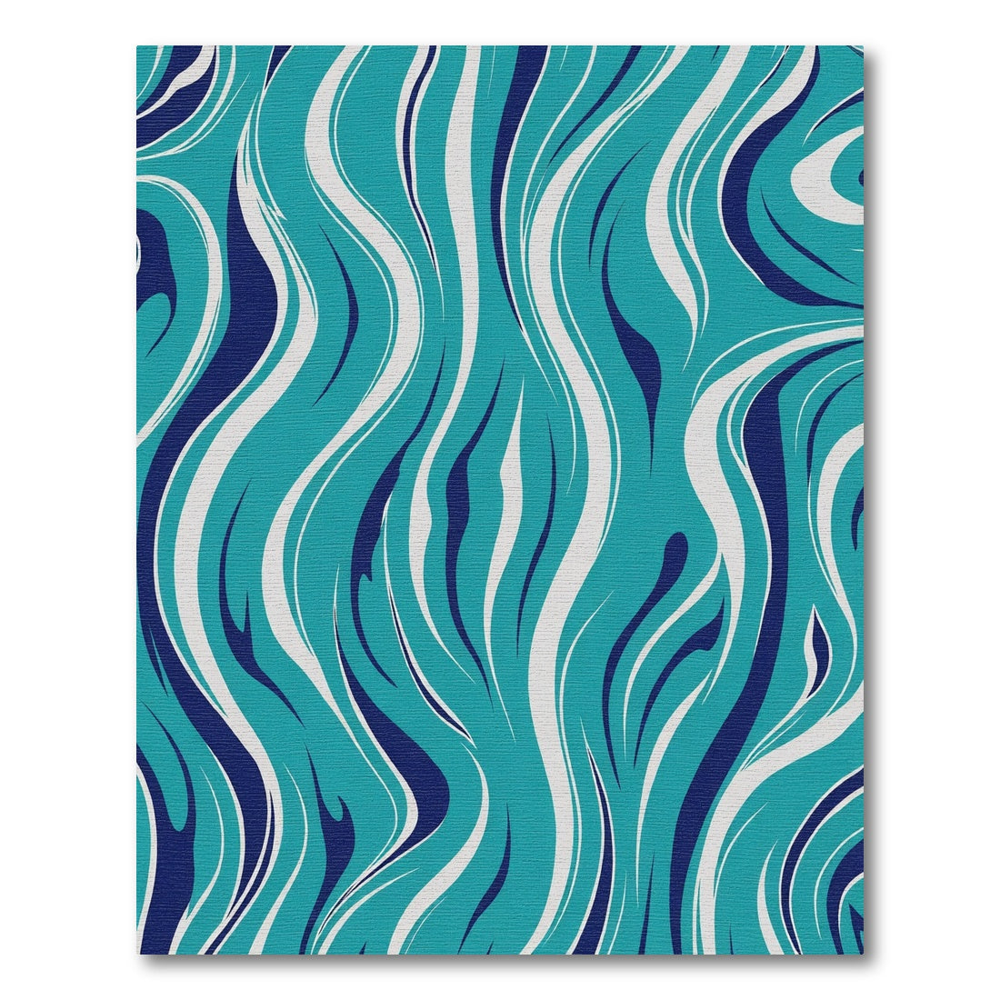 Aqua Teal Blue White Swirl Rug