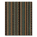 Earthy Black Geometric Tribal Stripe Rug