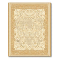 Golden Woven Lattice Geometric Rug