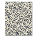 Dark Blue Leafy Vine Branch Rug