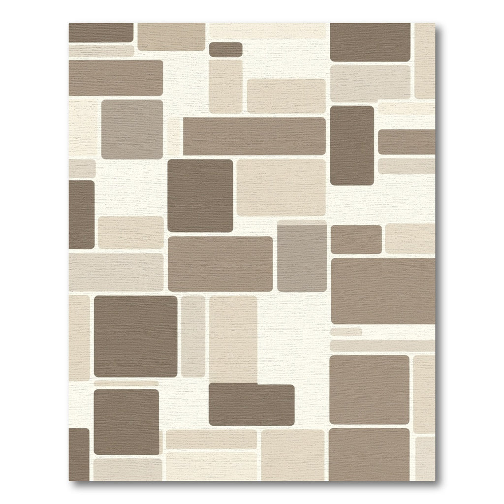 Neutral Tones Rectangular Grid Rug