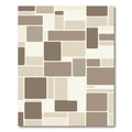 Neutral Tones Rectangular Grid Rug