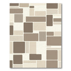 Neutral Tones Rectangular Grid Rug