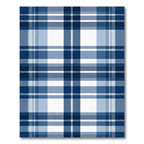 Classic Blue Tartan Plaid Rug