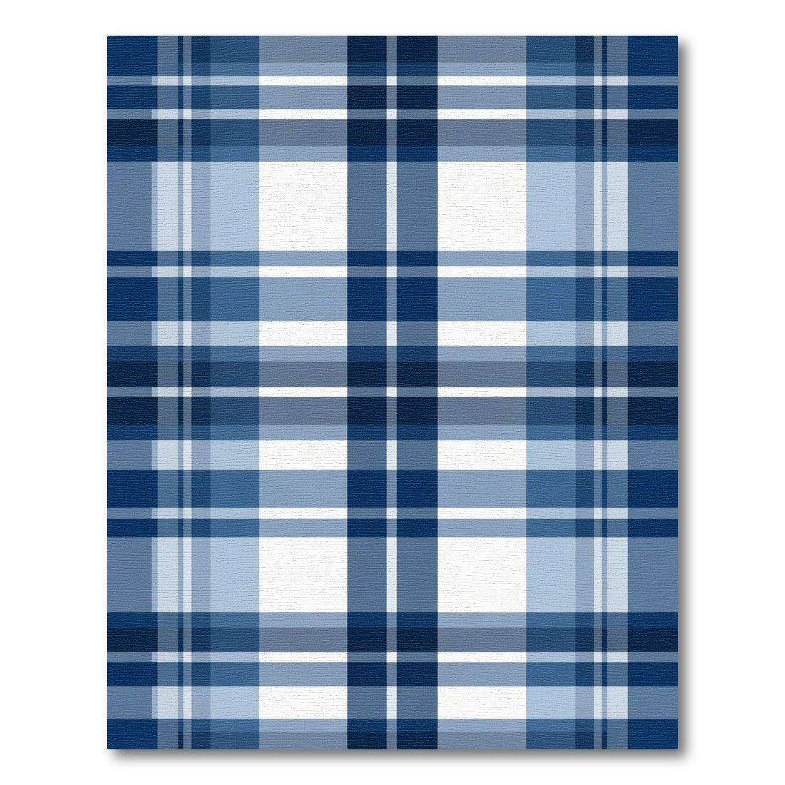 Classic Blue Tartan Plaid Rug