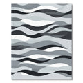 Monochromatic Gray Abstract Wave Ribbons Rug