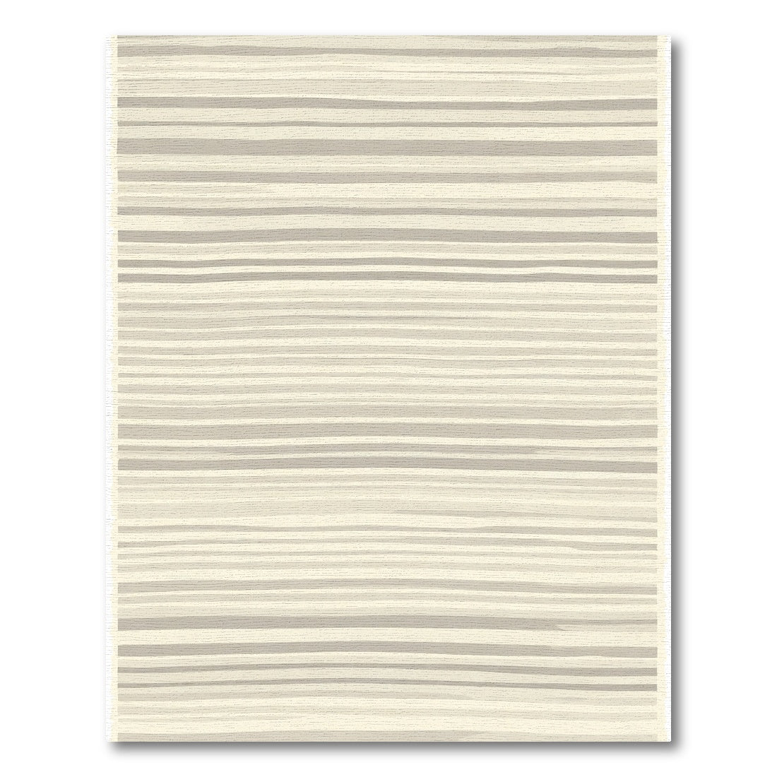 Subtle Beige Horizontal Stripe Rug