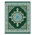 Deep Teal Intricate Medallion Border Rug