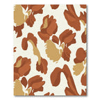 Terracotta Abstract Floral Compositions Rug