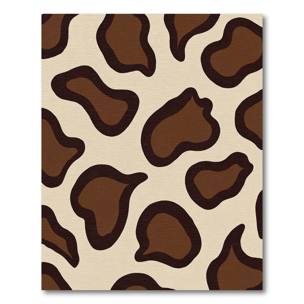 Brown Beige Animal Print Spots Rug