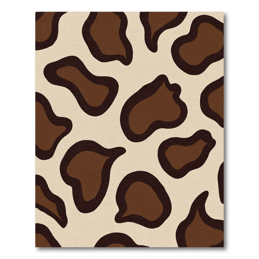 Brown Beige Animal Print Spots Rug