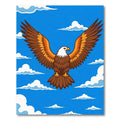 Majestic Eagle Soaring Through Blue Sky Rug