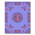 Crimson Pink Floral Garden Medallion Rug