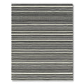 Modern Black White Striped Checkerboard Rug