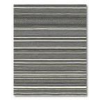 Modern Black White Striped Checkerboard Rug