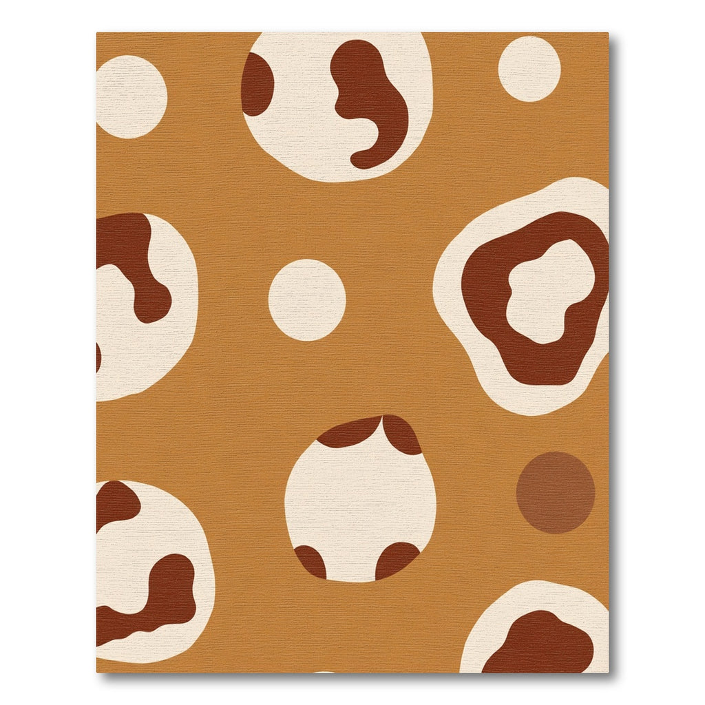 Warm Brown Blob Organic Composition Rug