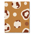 Warm Brown Blob Organic Composition Rug
