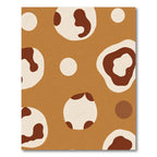 Warm Brown Blob Organic Composition Rug