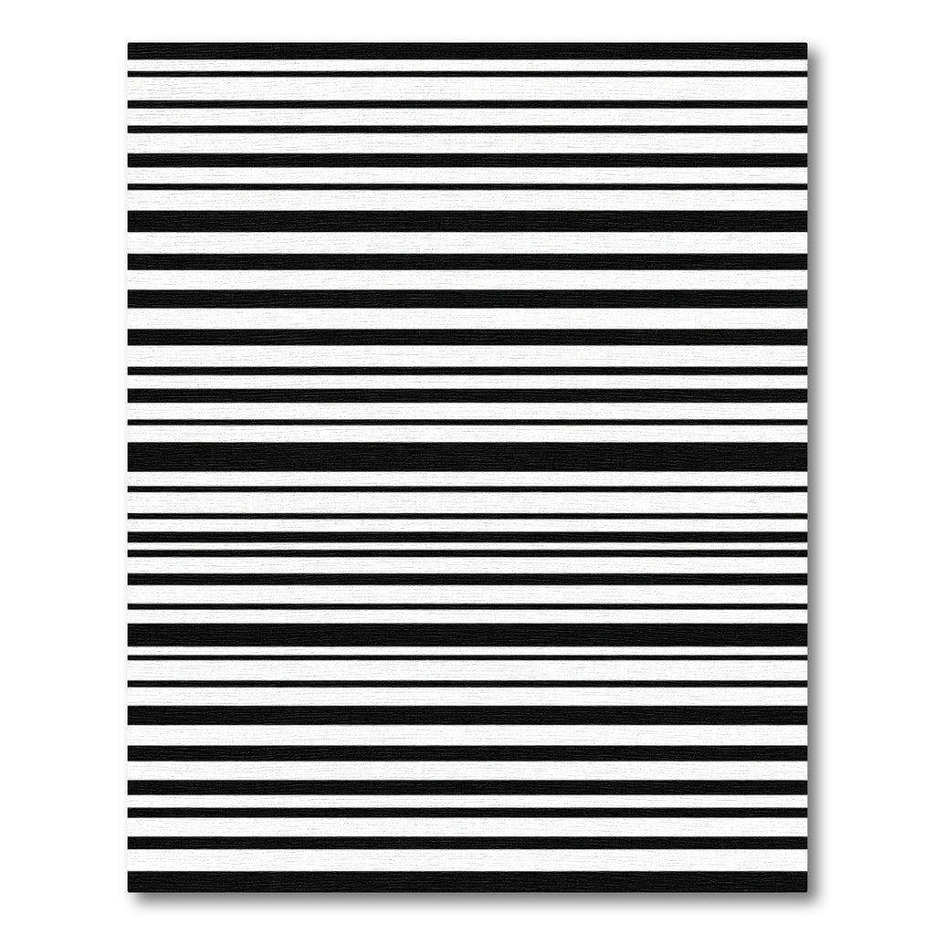 Bold Black White Striped Arrangement Rug