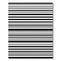 Bold Black White Striped Arrangement Rug