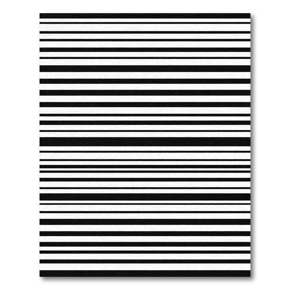 Bold Black White Striped Arrangement Rug