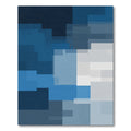 Deep Blue Abstract Geometric Overlay Rug