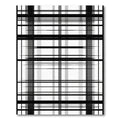 Monochrome Bold Stripe Grid Rug