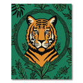 Bold Orange Tiger Jungle Frame Rug