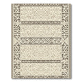 Earthy Neutral Contemporary Geometric Stripe Rug