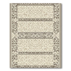 Earthy Neutral Contemporary Geometric Stripe Rug