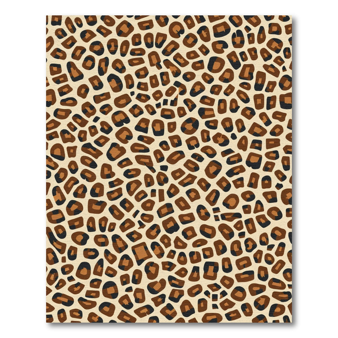 Brown Leopard Spot Animal Print Rug