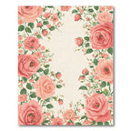 Coral Pink Rose Garland Arrangement Rug