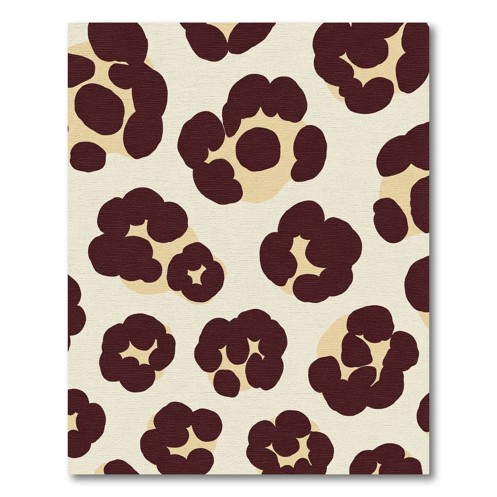 Deep Brown Leopard Spot Contemporary Rug